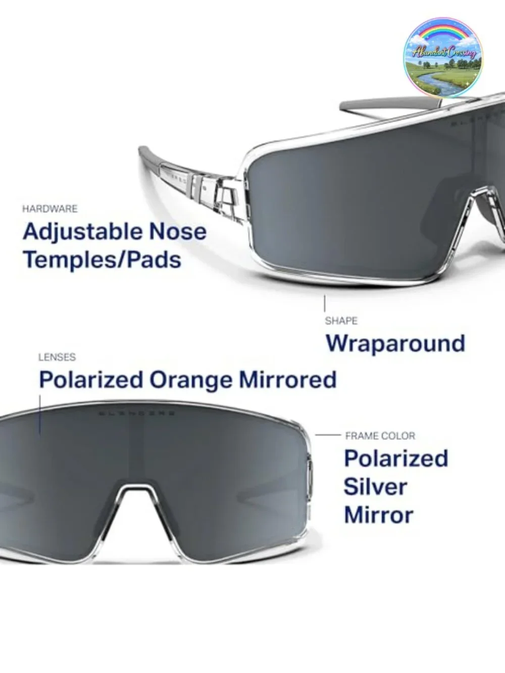 Polarized Wraparound Sunglasses 100% UV Protection TR90 Frame Unisex